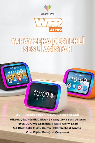 Multifonksiyonel Rgb Aydınlatmalı Yapay Zeka Destekli Eş Zamanlı 21 Dilde Çeviri Yapabilen Alarm Saatli Dijital Fotoğraf Çerçeve Asistan Turuncu