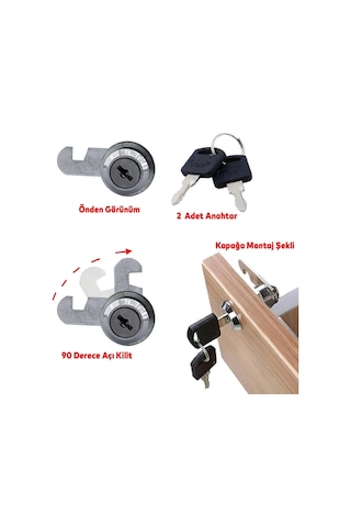 Canex Mandallı Çekmece Kilidi Nikel 20 Mm