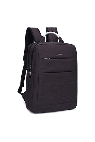 Wezone Usb Şarjlı Geniş Kapasiteli Oxford Kumaş Sırt Çantası - Gri Koyu Gri