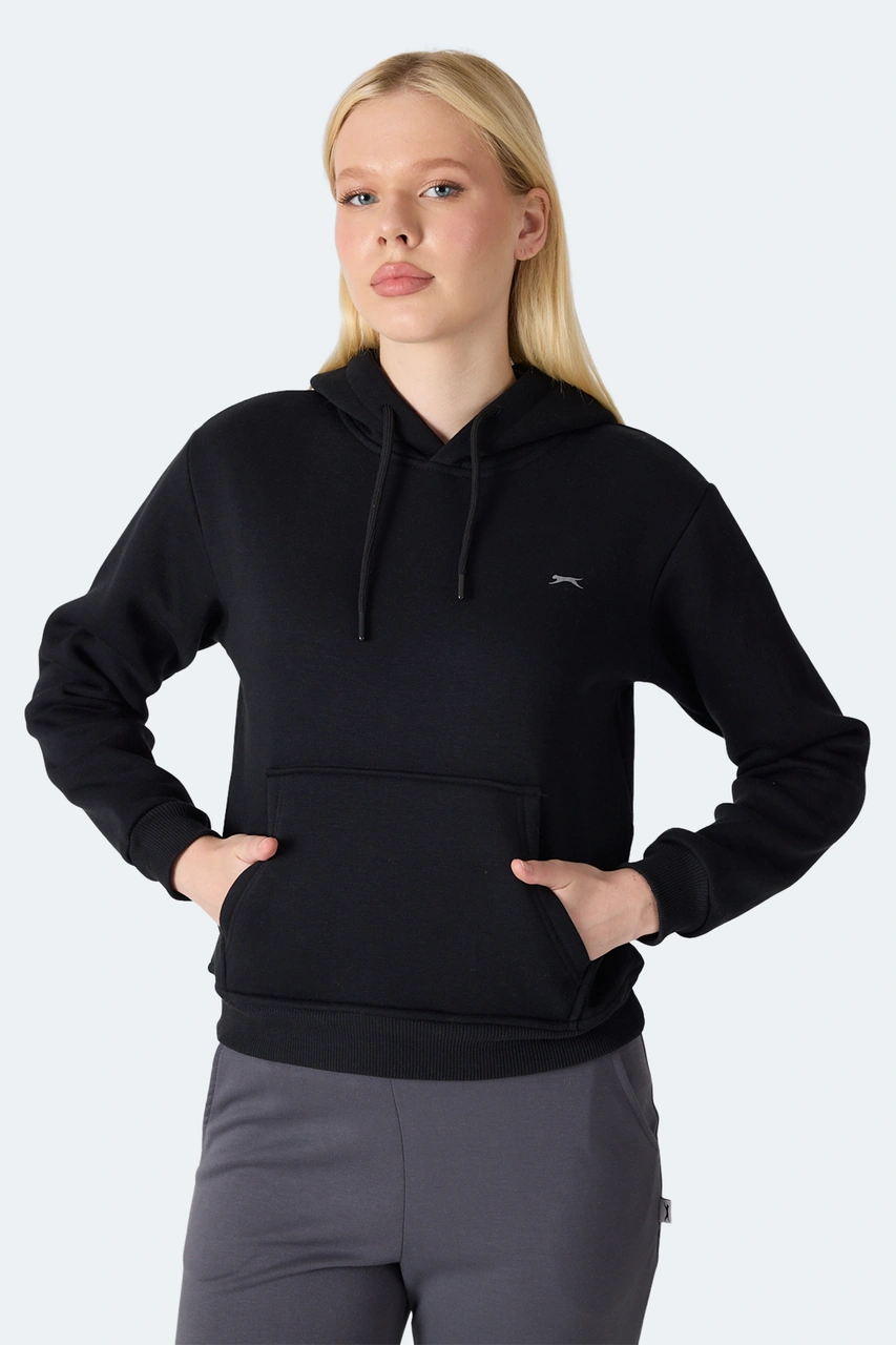 Slazenger Mısty I Kadın Siyah Sweatshirt Siyah