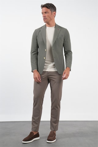 İmza Haki Mono Yaka Gofreli 6 Drop Slim Fit Esnek Ceket 1002260151