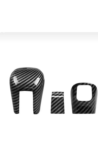 Civic Fc5 Fk7 İçin Uyumlu Karbon Desenli Vites Topuzu Tam Kaplama 2016-2021 Tam Set Karbon - Siyah