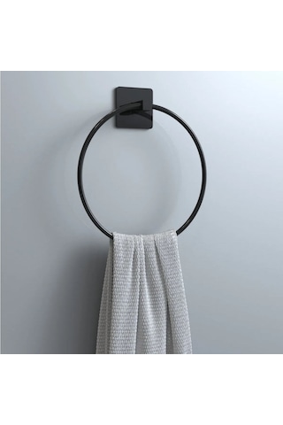 Zmc Bilişim Kendiliğinden Yapışkanlı Siyah Paslanmaz Metal Yuvarlak Havluluk Çok Renkli