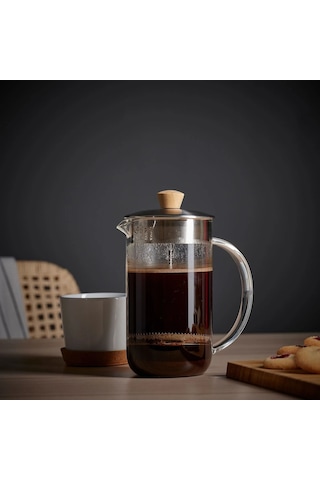 Ikea 365+ French Press 1 L 10 X 21 Cm Şeffaf - Krom 8 Kişilik Gri - Şeffaf