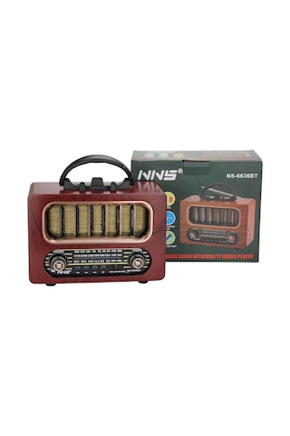 Nostaljik Ahşap Tasarımlı Bluetooth Hoparlör Fm/am Radyo Destekli Şarjlı Ve Taşınabilir Retro Radyo Model-5