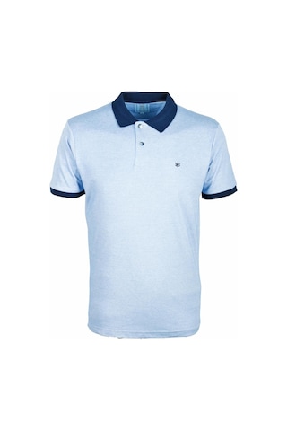 Erkek Mavi Slim Fit Polo Yaka %100 Pamuk T-shirt Jeans 1136-mavi Mavi