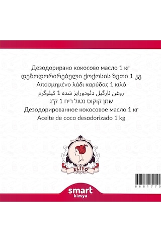 Elito Deodorize Hindistan Cevizi Yağı 1 Kg