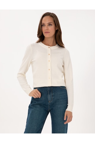 Pierre Cardin Kadın Ekru Hırka Triko 50316337-vr019 Ekru