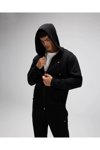 Ellesse Fermuarlı Kapüşonlu Siyah Erkek Sweatshirt Em581 Siyah