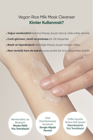 Pirinç Sütü İçerikli, Besleyici Ve Nemlendirici Yüz Temizleyici Goodal Vegan Rice Milk Mask Cleanser