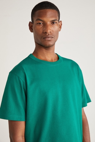 Grimelange Astons Erkek Relaxed %100 Organik Pamuk Kalın Süprem Dokuma Yeşil T-shirt Yeşil