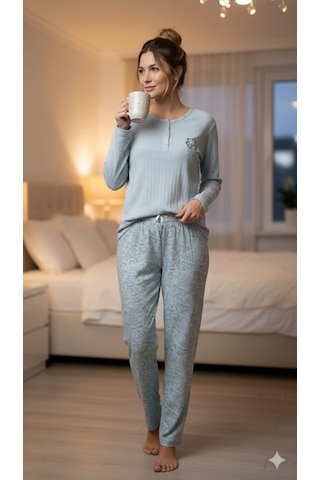 Glisa Kadın Pijama Takımı Su Yeşili