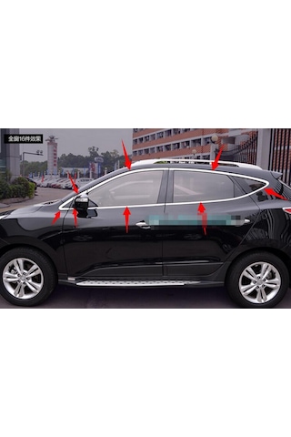 Hyundai İx35 Cam Çıtası Çerçevesi Kromu Nikelajı Komple