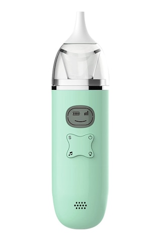 Yaozixa Bebek Burun Aspiratörü, 3 Seviye Emme Gücü Ve Led Ekranlı, Yumuşak Müzikli, Silikon Uçlar İle Rahat Solunum Sağlama Aleti Pembe/yeşil