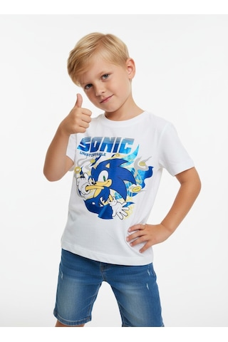 Sea Bubbles Sonic Çocuk Tişört St10414 Beyaz