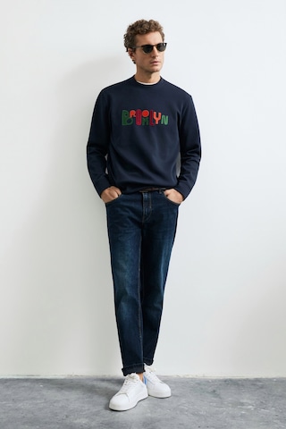 Lufian Fınn Erkek Sweatshirt Lacivert Lacivert 112030202100200