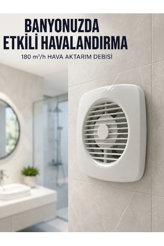 Ev Tipi Dekoratif Aspiratör 16 W 180 M³/h Banyo Mutfak Wc Havalandırma Çözümü - Bayi Depom ...