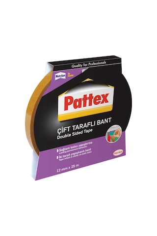 Pattex alman Markası Çift Taraflı Bant 12 MM X 25mt Universal