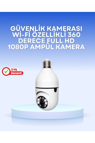 Mey İthalat Duy Uyumlu Akıllı Güvenlik Kamerası Basit Kurulum Ve Net Görüntü