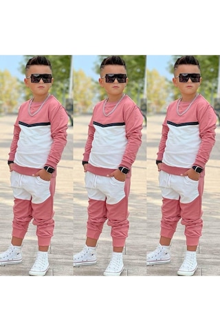 İki İplik Cepli Garson Boy Takımlar Gri - Beyaz