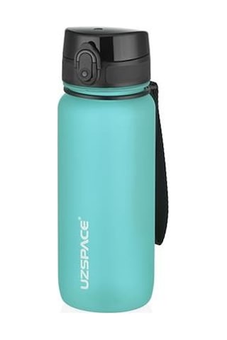 Uzspace 500ml Soft Touch Tritan Su Matarası Açık Mavi Beyaz