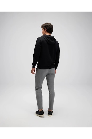 Ellesse Em555 Erkek Fermuarlı Kapüşonlu Siyah Sweat Siyah