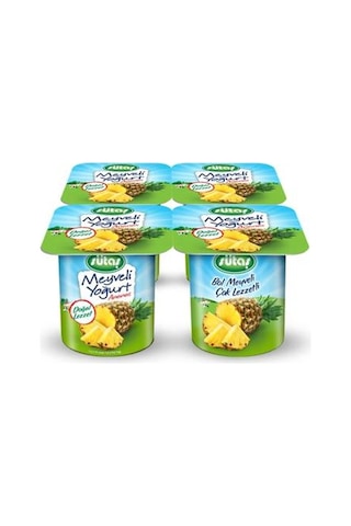 Sütaş Ananaslı Yoğurt 4 x 115 G