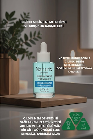 Yüz Serumu 4d Hyaluronic Acid Derin Nemlendirme & Cilt Yenileme 30 Ml