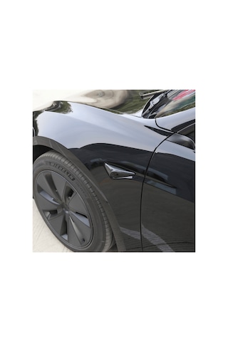 Red Lion Parts Tesla Model Y Uyumlu Mat Karbon Fiber Görünümlü Yan Kamera Sinyal Kaplama