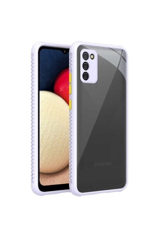 Samsung Uyumlu Galaxy A02s Kılıf Zore Kaff Kapak Mor