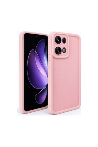 Oppo Reno 13 Pro Uyumlu Kamera Çıkıntılı Mat Silikon Telefon Kılıfı Pembe