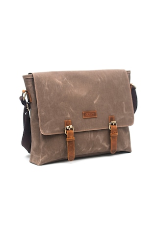 Gillario Design 03 Kanvas-deri Koyu Vizon 15.6 Inch Laptop Çan... Vizon Kahverengi