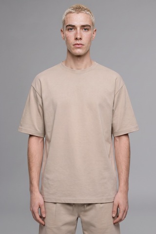 Defacto Loose Fit Bisiklet Yaka Düşük Omuzlu Kısa Kollu Basic Tişört I3685ax26augr541 Gri-gr541