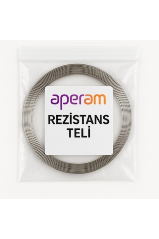 Aperam Rezistans Teli - Isıtıcı Tel - 20 Metre - 0.3 Mm Çap, Nikel-krom Alaşımı, 1000 C Dayanıklı, 14.7 Ω/m D