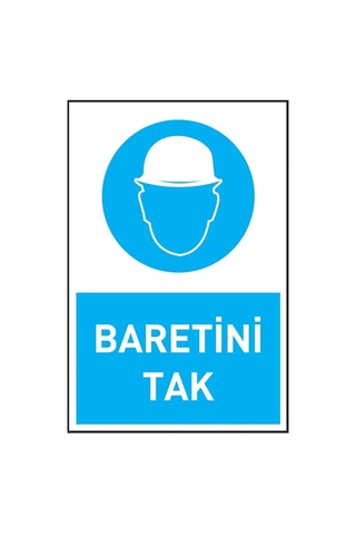 Pvc 0,50 Mm Baretini Tak İkaz Levhası - 3 Adet