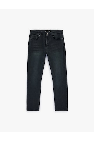 Koton Normal Bel Cepli Pamuklu Slim Fit Jean Pantolon - Brad Jean İndigo Stone 6sam40141nd İndigo - Taş