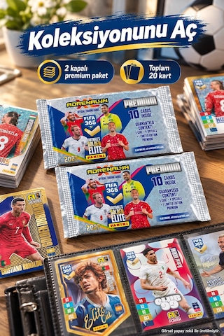 Panini Fıfa 365 Adrenalyn 2027 Premium Futbolcu Kartı 2 Li Paket - Toplam 20 Kart