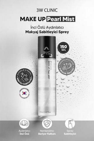 3w Clınıc İnci Özlü Aydınlatıcı Etkili Makyaj Sabitleyici Sprey Make Up Pearl Mist 150 ml