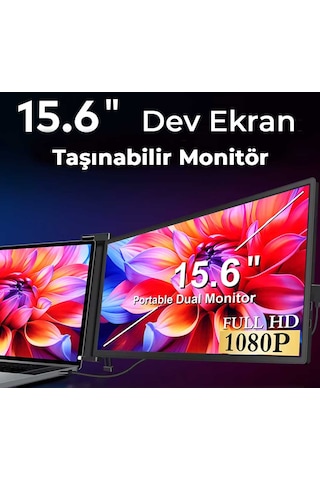 Ultrax 15.6" Tekli Taşınabilir Monitör Çoklu Ekran Fhd Notebook Monitör