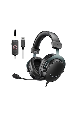 Fıfıne 3,5 Mm Ses Jaklı Oyun Usb Kulaklığı, 7.1 Surround Ses, Çıkarılabilir Mikrofon, Ses Kontrolü, Sku: Smgstkd688651b54