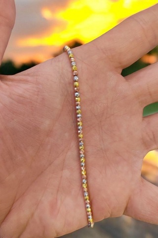 Modagümüşevi 925 Ayar Gümüş Sıra Toplu Dorika Bileklik 2 Mm