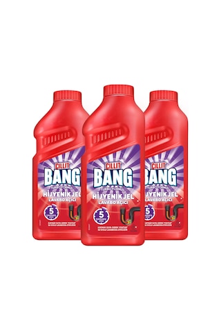 Cillit Bang Turbo Hijyenik Gider Lavabo Açıcı Jel 3 x 500 ML