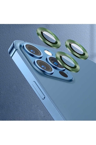 Apple Uyumlu iPhone 13 Pro Max Zore Cl-07 Kamera Lens Koruyucu Koyu Yeşil