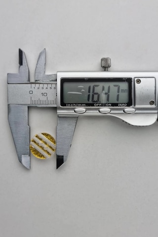 Akrilik Yuvarlak Şeffaf Altın Çizgili Hırka Çeket Yelek Düğmesi 5 Adet