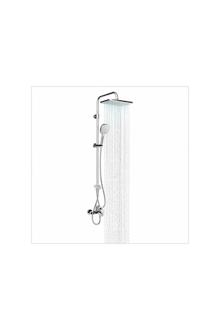 Adell Mode S Rain Duş Sistemi + Lea Banyo Bataryası Seti 2 Parça Parlak Krom Adl.35.01.01.02