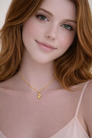 Minimal Koala Figürlü Gold Kolye