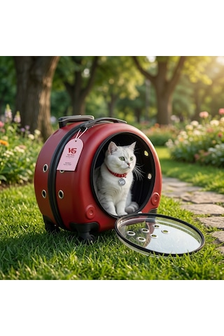 Vg Premium Kedi Taşıma Valizi Panoramik Açılır Kapaklı