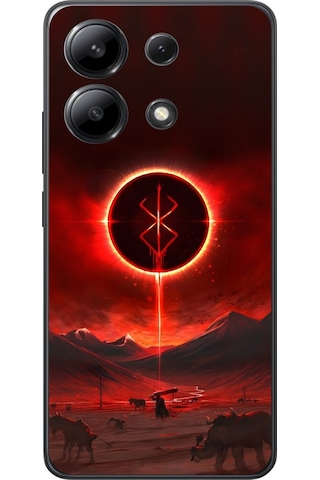 Xiaomi Redmi Note 13 Uyumlu Şeffaf Kılıf Berserk 1 Tasarımlı