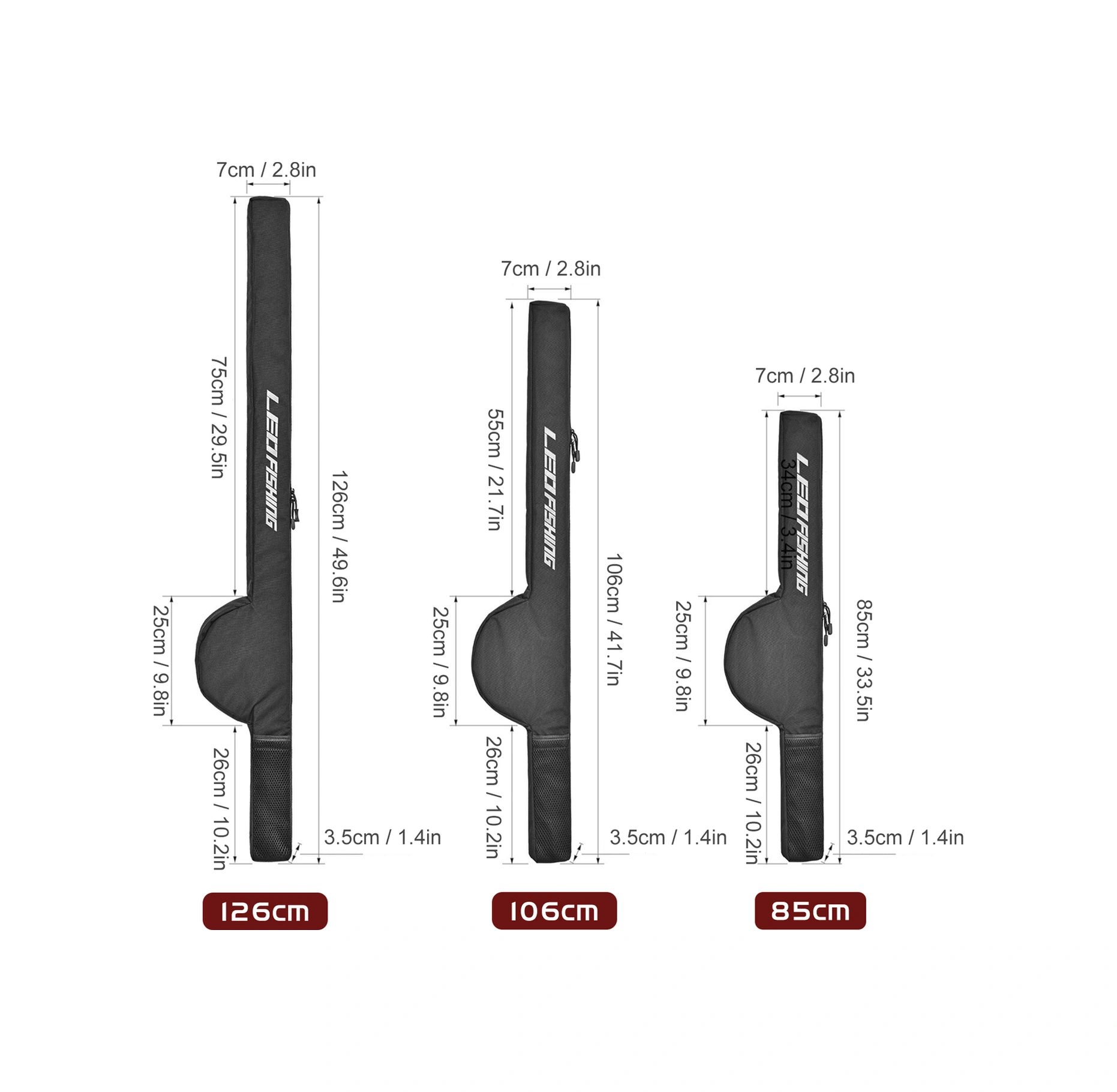 Youtek Leo 126cm Olta Korumalı Çanta - 1000d Oxford Malzeme, Hafif Tasarım Fishing Bag