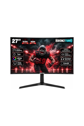 Bronzturq 27" 200hz 1 Ms Dp + Hdmı Fhd Kavisli Monitör Btq270fhd-aa